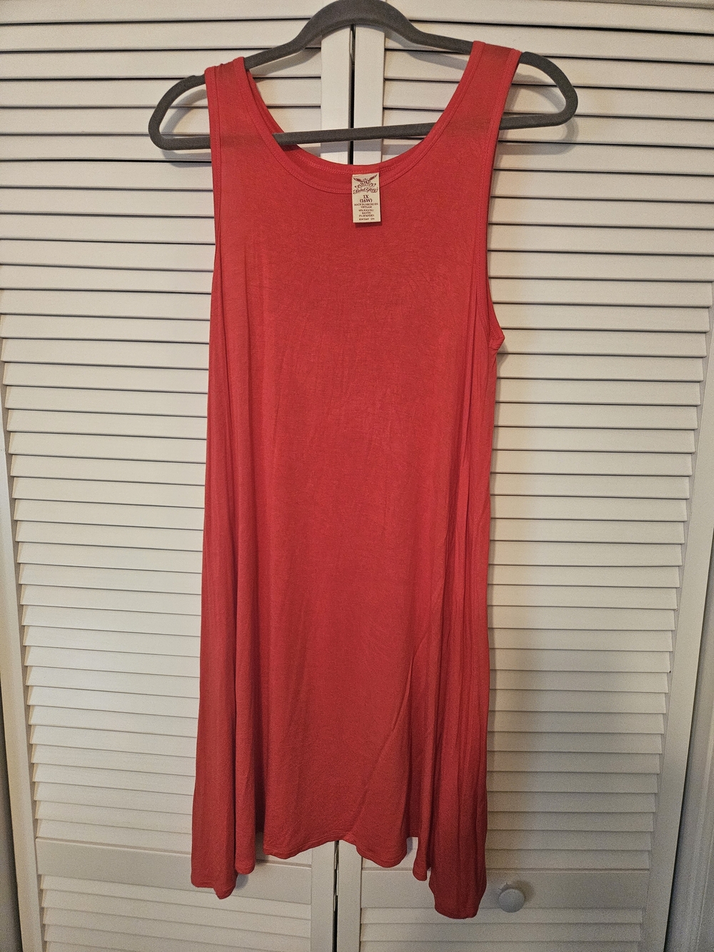 Faded Glory Sleeveless Midi Dress in Coral